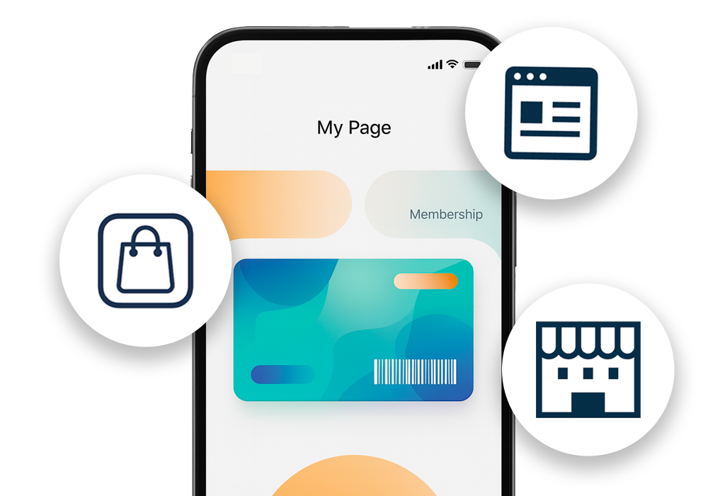 アプリのマイページで“デジタル会員証”を表示