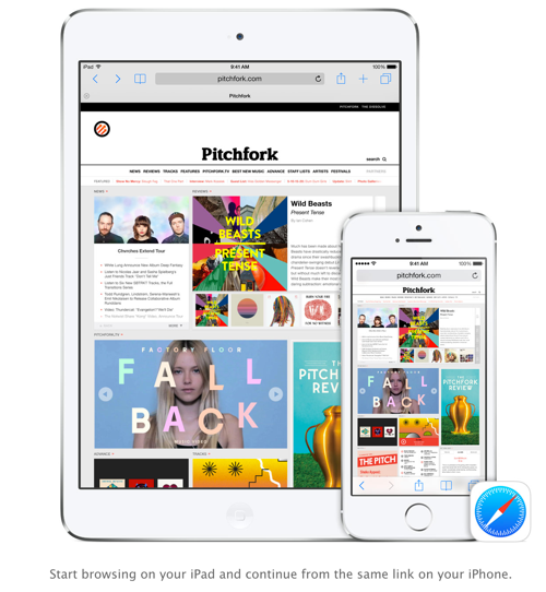 ブラウザの連続性