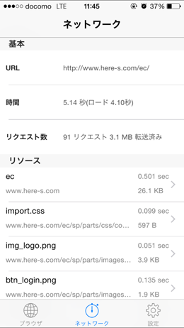 表示速度計測