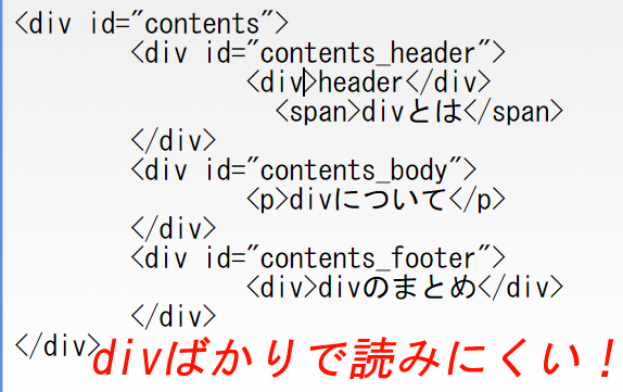 divは便利だが使い過ぎに注意